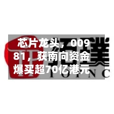 芯片龙头，00981	，获南向资金爆买超70亿港元-第2张图片