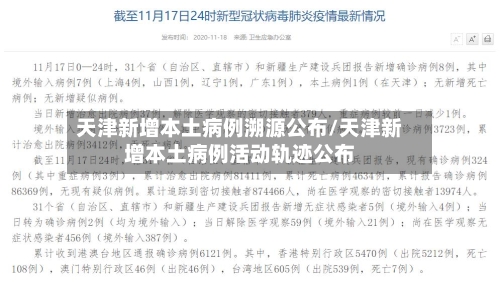 天津新增本土病例溯源公布/天津新增本土病例活动轨迹公布-第2张图片