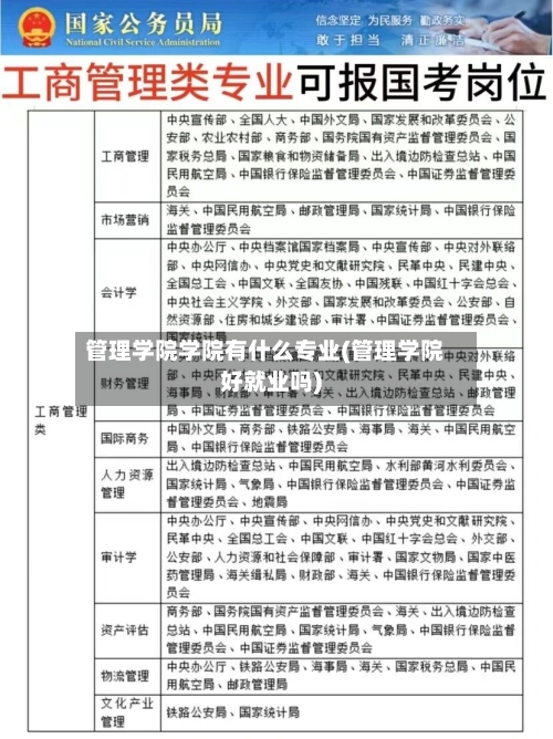 管理学院学院有什么专业(管理学院好就业吗)-第3张图片