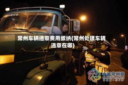 常州车辆违章费用缴纳(常州处理车辆违章在哪)