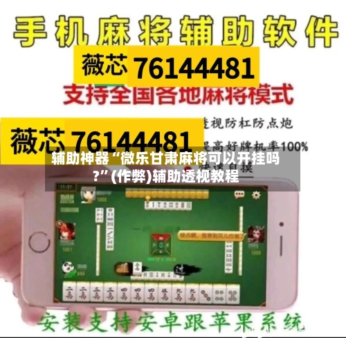 辅助神器“微乐甘肃麻将可以开挂吗?”(作弊)辅助透视教程
