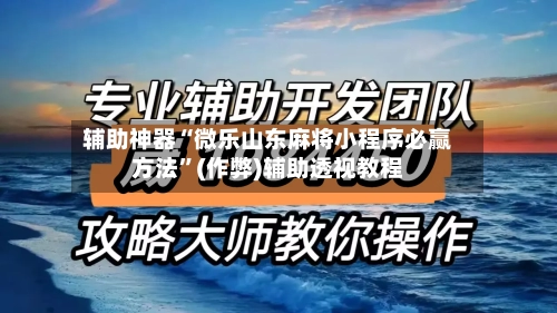 辅助神器“微乐山东麻将小程序必赢方法”(作弊)辅助透视教程