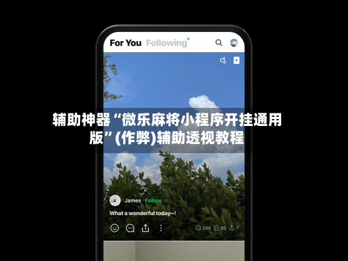 辅助神器“微乐麻将小程序开挂通用版”(作弊)辅助透视教程