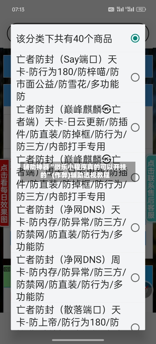 辅助神器“微乐小程序真的可以开挂的”(作弊)辅助透视教程-第2张图片