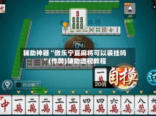 辅助神器“微乐宁夏麻将可以装挂吗”(作弊)辅助透视教程-第2张图片