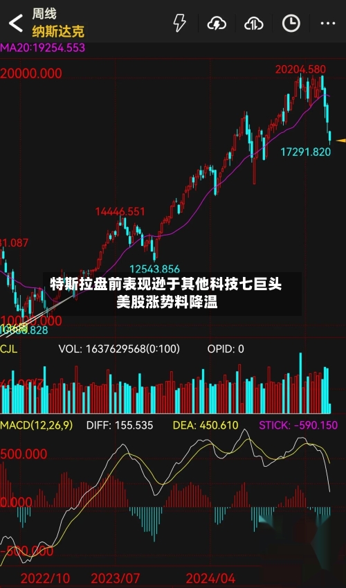 特斯拉盘前表现逊于其他科技七巨头 美股涨势料降温