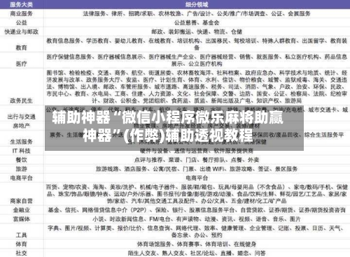 辅助神器“微信小程序微乐麻将助赢神器”(作弊)辅助透视教程-第3张图片