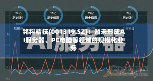 铭科精技(001319.SZ)：暂未形成AI服务器、PC电脑等领域的规模化业务