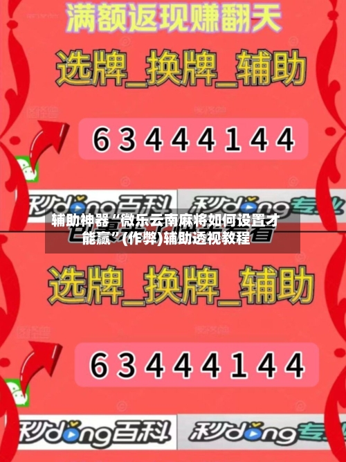 辅助神器“微乐云南麻将如何设置才能赢”(作弊)辅助透视教程-第2张图片