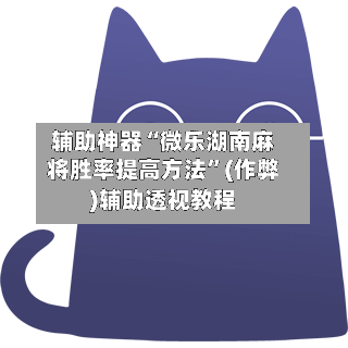 辅助神器“微乐湖南麻将胜率提高方法”(作弊)辅助透视教程