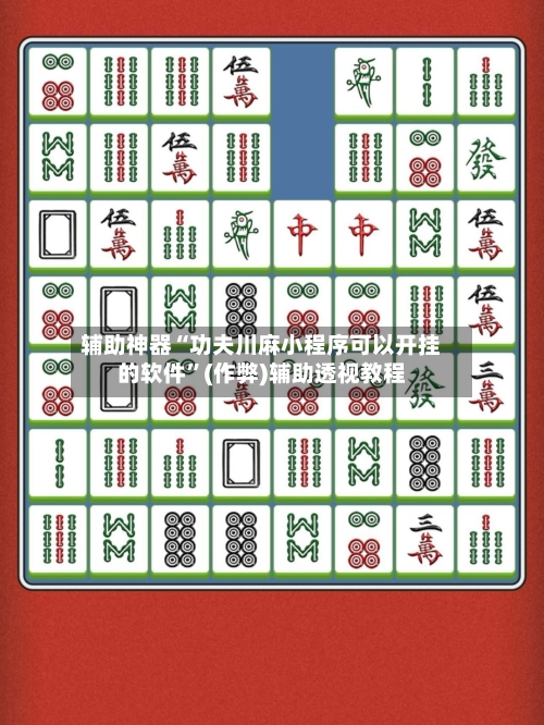 辅助神器“功夫川麻小程序可以开挂的软件”(作弊)辅助透视教程