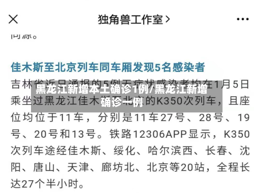 黑龙江新增本土确诊1例/黑龙江新增确诊一例
