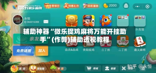 辅助神器“微乐捉鸡麻将万能开挂助手”(作弊)辅助透视教程-第3张图片
