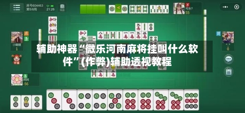 辅助神器“微乐河南麻将挂叫什么软件	”(作弊)辅助透视教程-第2张图片
