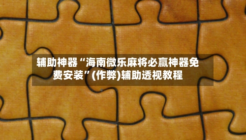 辅助神器“海南微乐麻将必赢神器免费安装”(作弊)辅助透视教程-第2张图片