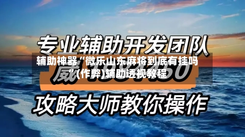辅助神器“微乐山东麻将到底有挂吗”(作弊)辅助透视教程