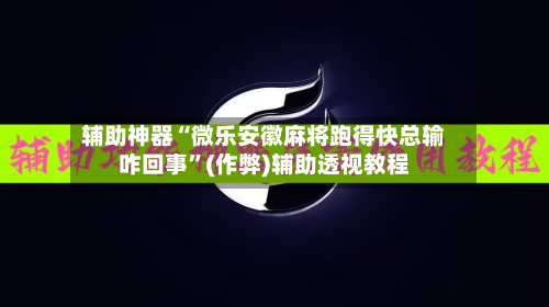辅助神器“微乐安徽麻将跑得快总输咋回事	”(作弊)辅助透视教程-第3张图片