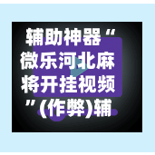 辅助神器“微乐河北麻将开挂视频”(作弊)辅助透视教程-第2张图片