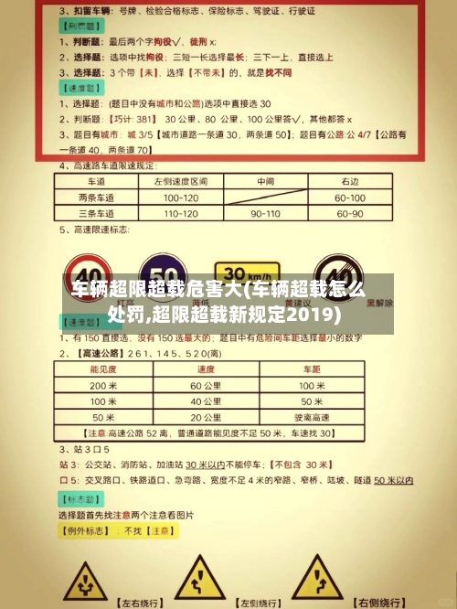车辆超限超载危害大(车辆超载怎么处罚,超限超载新规定2019)