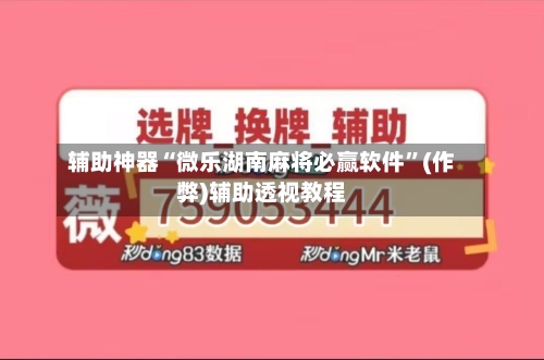 辅助神器“微乐湖南麻将必赢软件”(作弊)辅助透视教程-第3张图片
