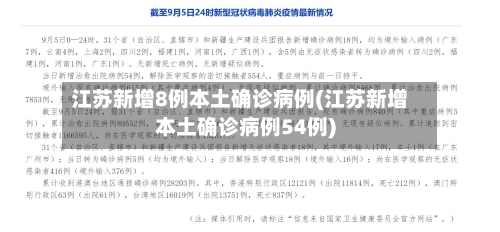 江苏新增8例本土确诊病例(江苏新增本土确诊病例54例)-第2张图片