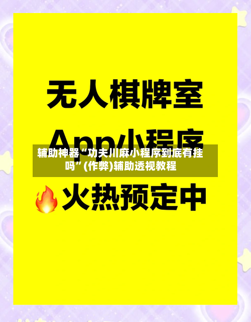 辅助神器“功夫川麻小程序到底有挂吗”(作弊)辅助透视教程-第2张图片