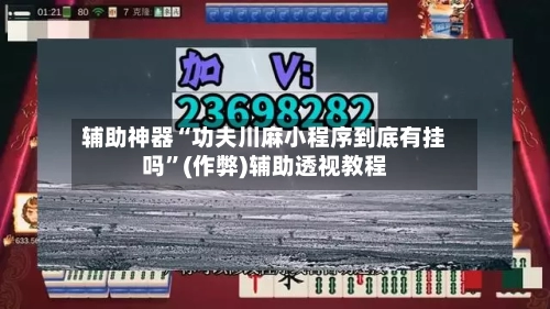 辅助神器“功夫川麻小程序到底有挂吗	”(作弊)辅助透视教程-第3张图片