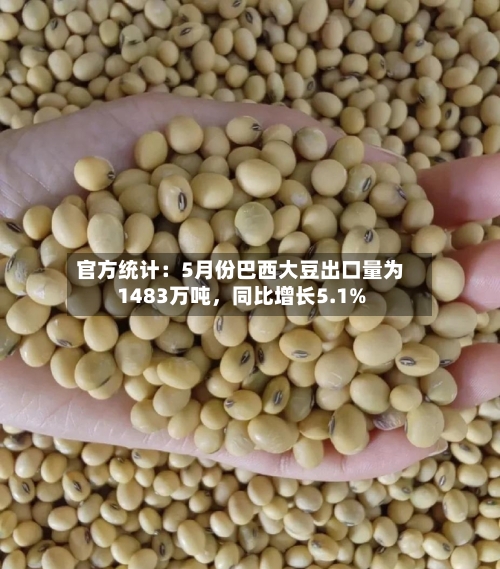 官方统计：5月份巴西大豆出口量为1483万吨	，同比增长5.1%-第2张图片