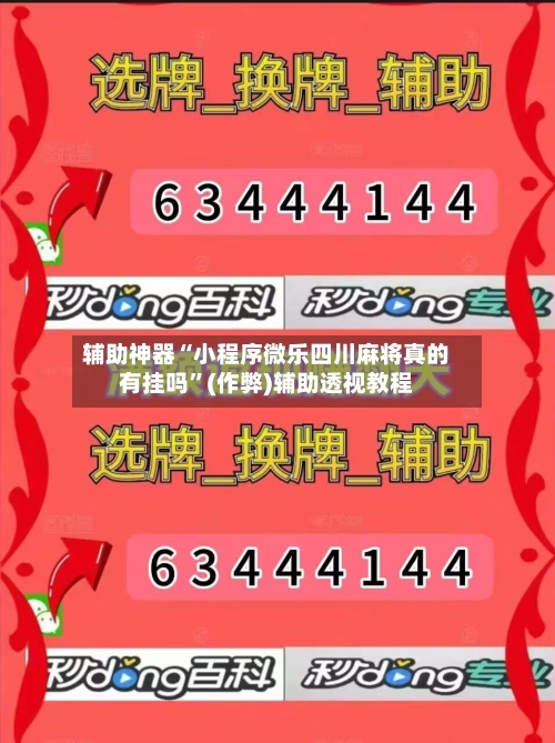 辅助神器“小程序微乐四川麻将真的有挂吗”(作弊)辅助透视教程-第2张图片