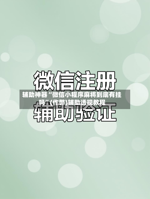 辅助神器“微信小程序麻将到底有挂吗	”(作弊)辅助透视教程-第2张图片