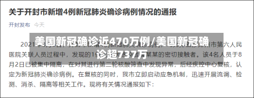 美国新冠确诊近470万例/美国新冠确诊超737万