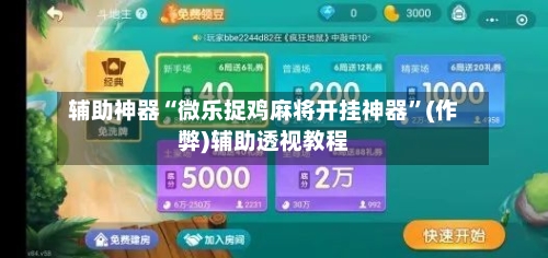 辅助神器“微乐捉鸡麻将开挂神器”(作弊)辅助透视教程-第3张图片