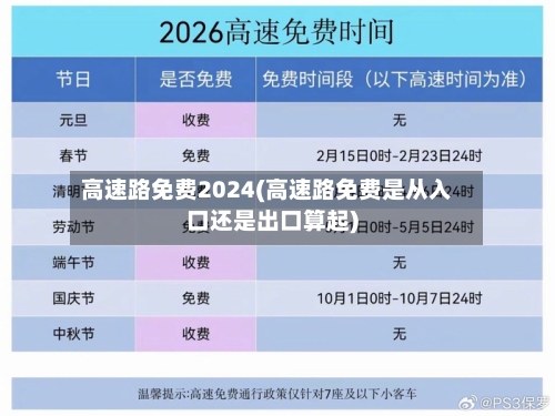 高速路免费2024(高速路免费是从入口还是出口算起)