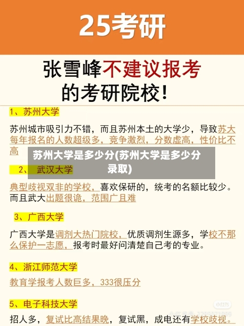 苏州大学是多少分(苏州大学是多少分录取)