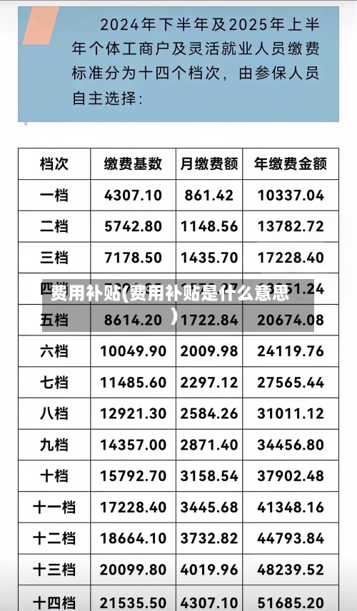 费用补贴(费用补贴是什么意思)