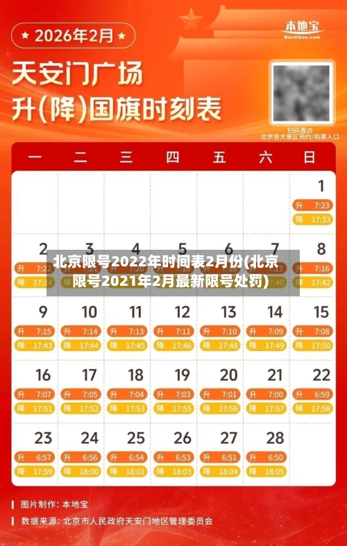 北京限号2022年时间表2月份(北京限号2021年2月最新限号处罚)-第3张图片
