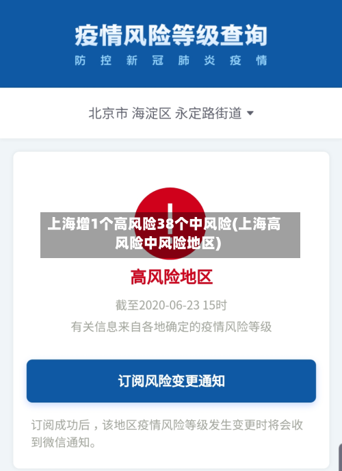 上海增1个高风险38个中风险(上海高风险中风险地区)